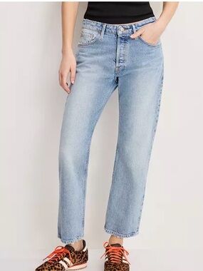 Good American Women's VIntage Straight Ankle Jeans Light Blue 8/29
